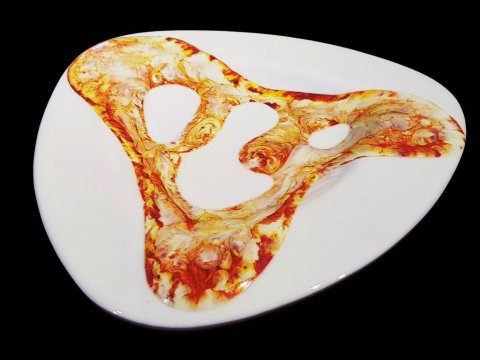 475 Marble - Triangular Dish with Recess