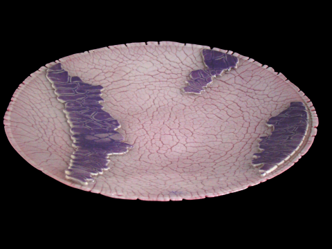 173 Heather Hill - 2 Layers Crackled Bowl