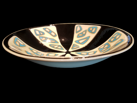 380 Rocks and Mountains - Large Bowl with Straight Sails